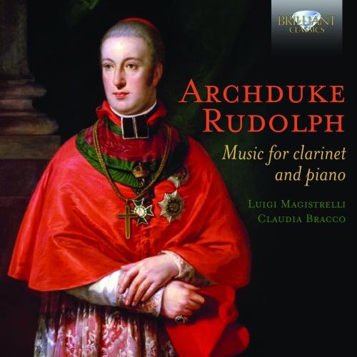 CD cover with portrait of Archduke Rudolph wearing red robes and medals.