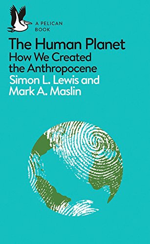 The image shows a book cover with a teal background and a fingerprint globe.