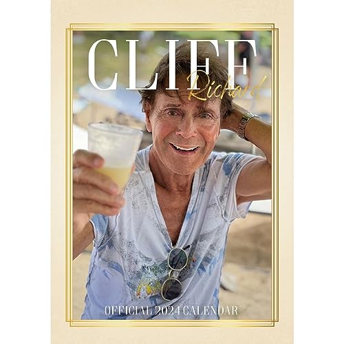 Cliff Richard 2024 Calendar, Month To View A3 Wall Calendar, Official Product: Original Danilo-Kalender [Mehrsprachig] [Kalender]