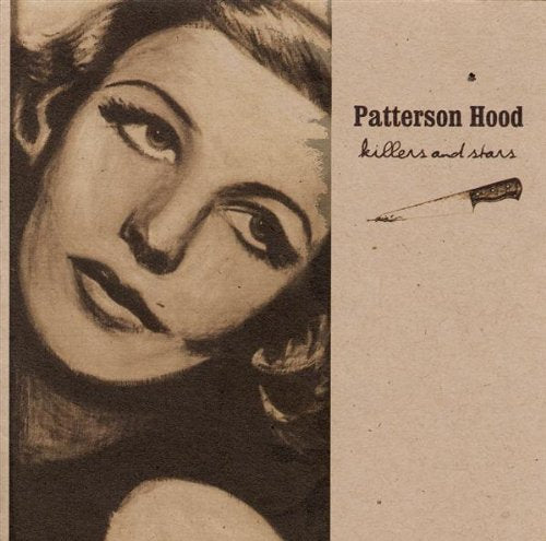 "Patterson Hood album cover featuring a woman's face and a knife illustration."