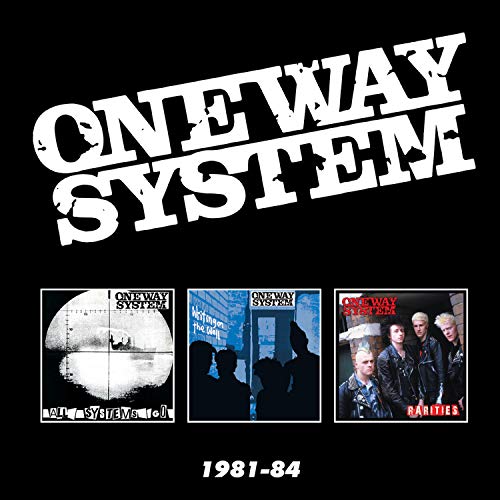 "One Way System" album covers displayed on a black background.