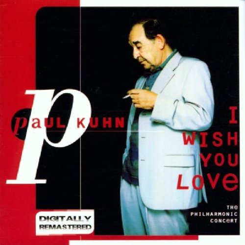 CD cover with Paul Kuhn in white suit, holding cigarette, against black background.