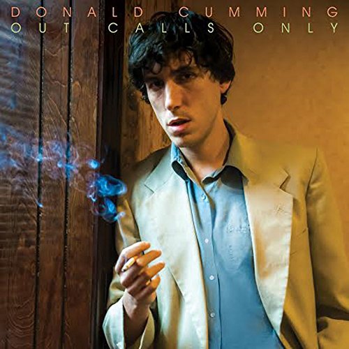 "Album cover with man holding cigarette, wearing beige jacket and blue shirt."