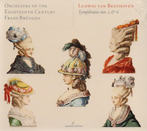 CD cover with six 18th-century women's portraits and Beethoven's symphonies information.
