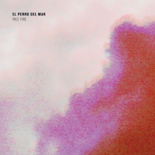 "Album cover with pink and red watercolor design, 'El Perro Del Mar Pale Fire' text."