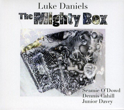"Album cover with 'The Mighty Box' title and ornate box image."