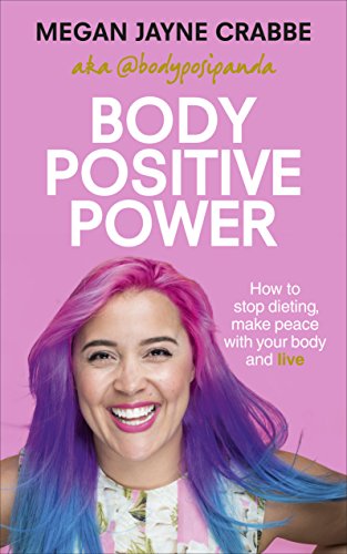 "Book cover with pink background, smiling woman with pink and blue hair, and white title text."