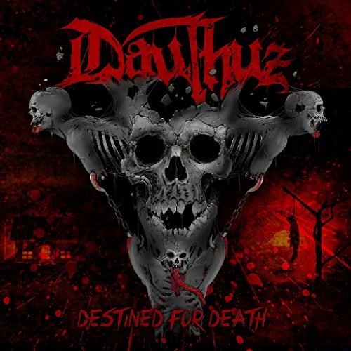 Album cover with a gray skull and red text on a dark background.