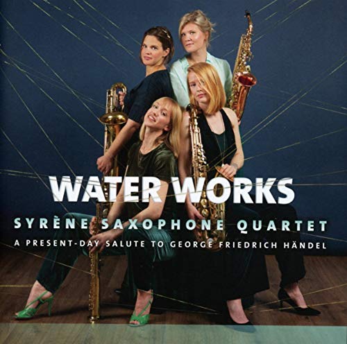 CD album cover featuring four women holding saxophones, with "Water Works" title.