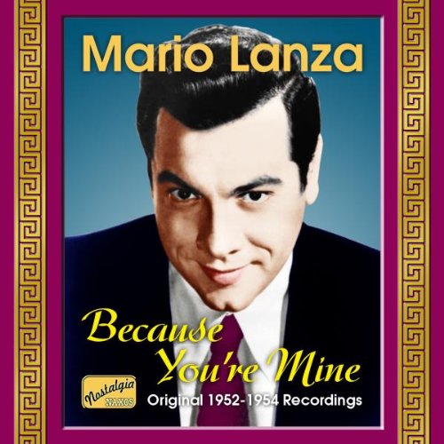 Mario Lanza CD cover with a portrait of the singer against a blue background.