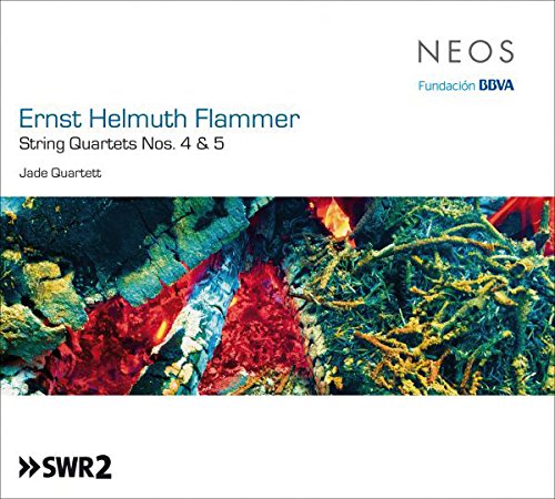 A CD cover featuring an abstract painting with red, green, and yellow hues.