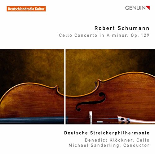 "CD cover featuring a cello against a brown background with white text and logos."