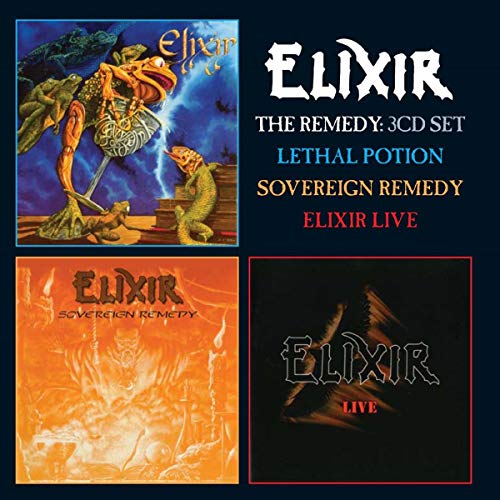 "Elixir 3-CD set box cover featuring three album covers with fantasy artwork."