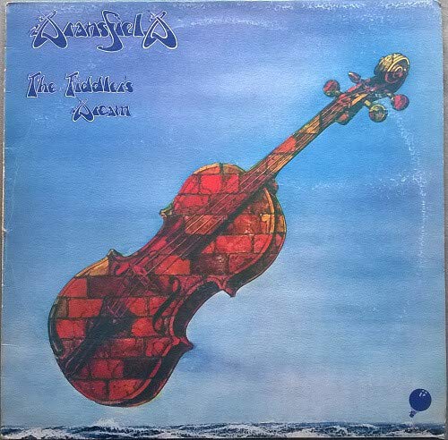 "Album cover featuring a cracked violin floating above the ocean."