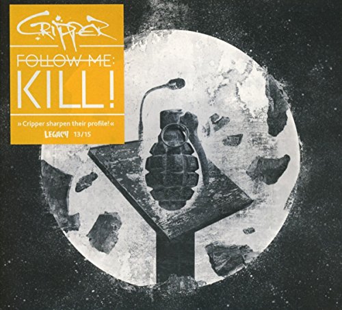 Album cover with grenade on a table, surrounded by a moon and space.