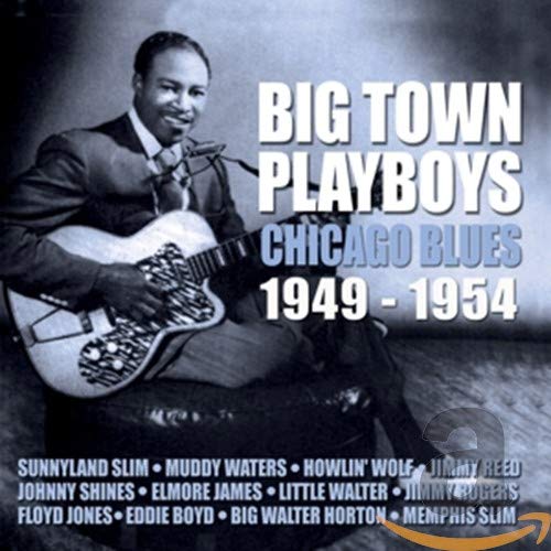 Black and white CD cover featuring a man playing an electric guitar.