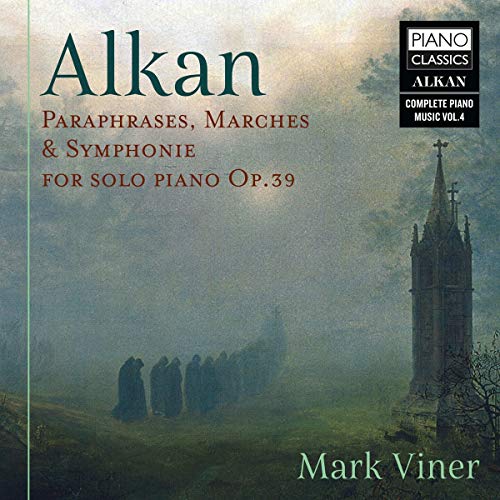 CD cover with misty church scene, robed figures, and text "Alkan" and "Mark Viner".