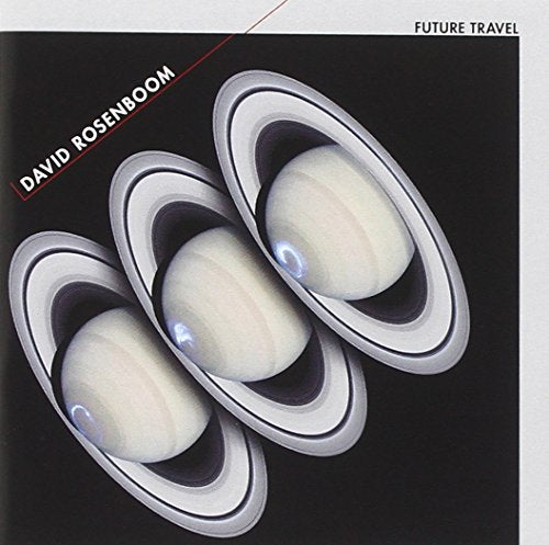 "Album cover featuring three planets with rings on a black background."