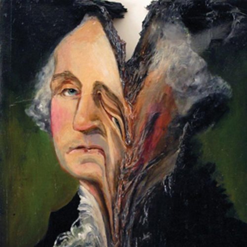 A CD cover featuring a distorted, abstract portrait of an older man with white hair.
