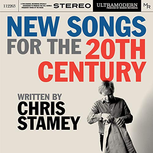 Album cover with "New Songs for the 20th Century" text and a man adjusting his jacket.