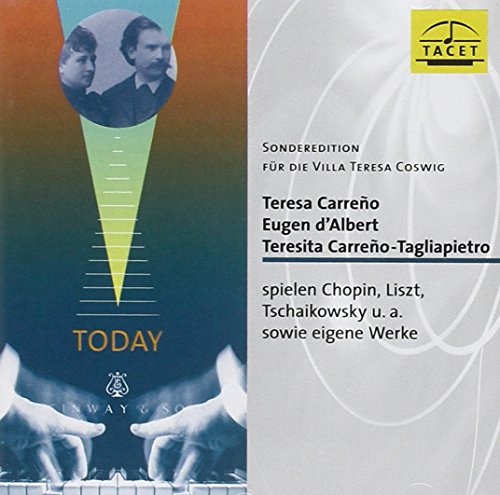 A CD cover featuring a piano and musicians' images with text in German.