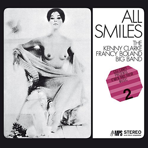 "Album cover with black and white woman image and 'All Smiles' title."