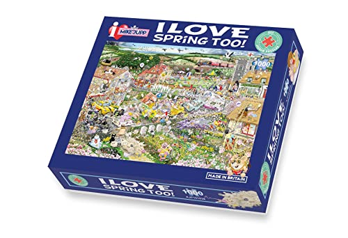 Mike Jupp Jigsaw Puzzles - I Love Spring - 1000 Piece Jigsaw Puzzle For Adults | Made In Britain | 66cm X 50cm