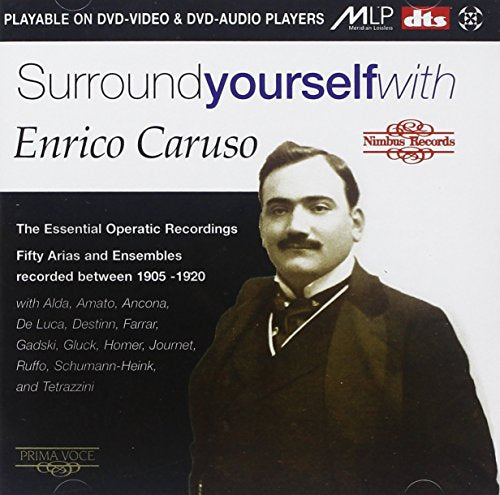 DVD cover featuring a black-and-white portrait of Enrico Caruso in a tuxedo.