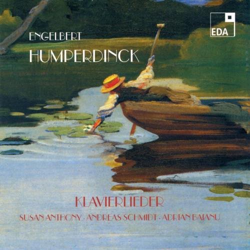 "Album cover featuring a painting of a person in a boat on serene water."