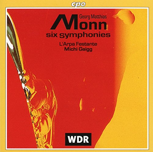 "CD cover with red and yellow background, harp image, and black text."