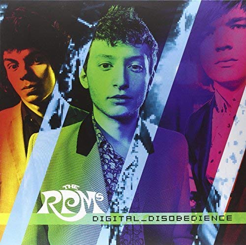 Album cover featuring three men's portraits in different colors, with pixelated effects.