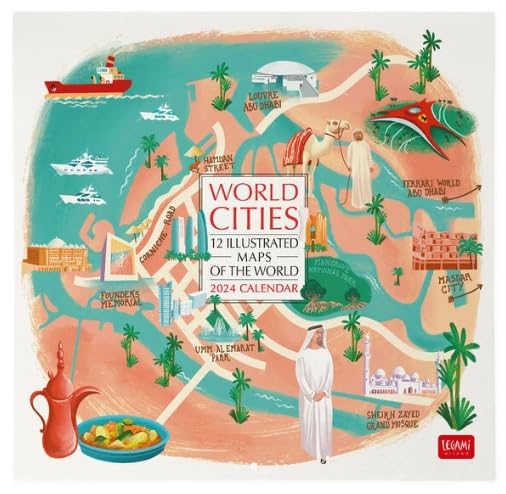Legami - Wall Calendar 2024, 12 Months and Annual Planner, Space for Notes and Notes, Number of the Week, Zodiac Signs and International Holidays, Single Cellophanation, 30x29 cm