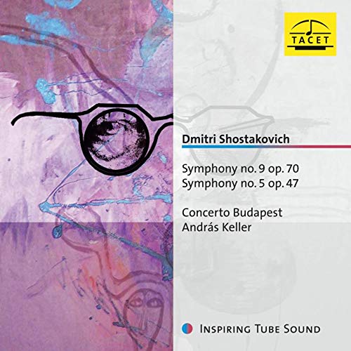CD case with a black cover featuring white text, containing Shostakovich symphonies by Concerto Budapest.