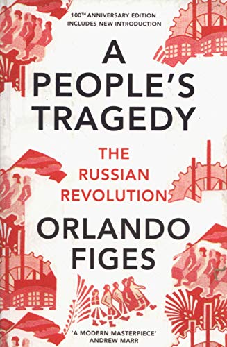 Book cover with red industrial and crowd illustrations, white background, and black and red text.