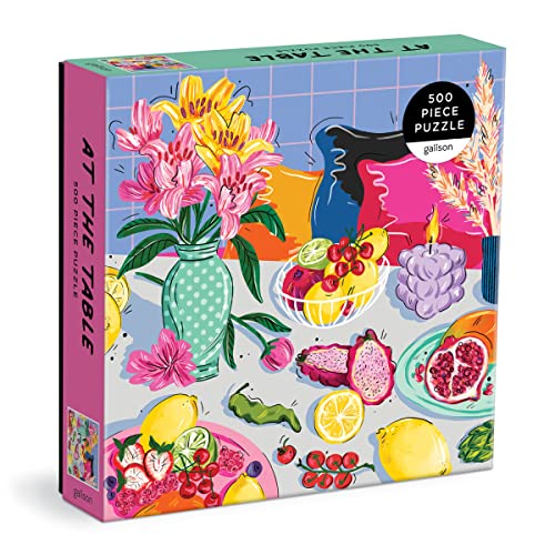 Galison 9780735371927 At The Table Jigsaw Puzzle, Multicolored, 500 pieces