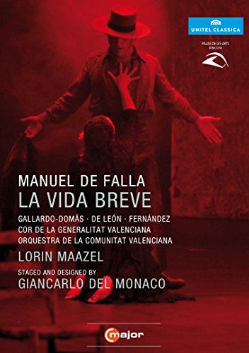 DVD cover for "La Vida Breve" with a man in a hat and red background.