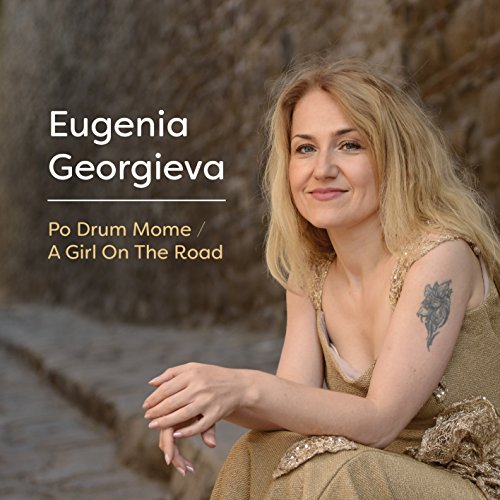 "CD cover featuring a blonde woman sitting outdoors with text 'Eugenia Georgieva' and song titles."