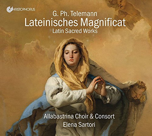 "CD cover featuring a painting of a praying woman surrounded by cherubs."