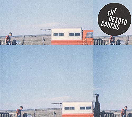 Vinyl album cover with mirrored image of truck and person, "The Desoto Caucus" in circle.