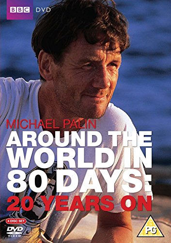 DVD cover featuring Michael Palin with title text "Around the World in 80 Days".