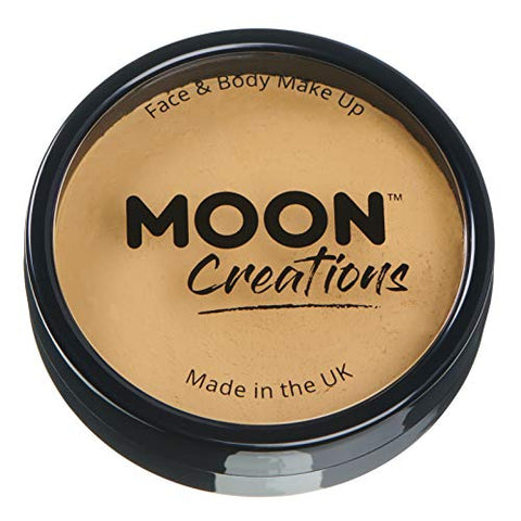 Pro Face & Body Paint Cake Pots by Moon Creations - Golden Sand - Professional Water Based Face Paint Makeup for Adults, Kids - 36g