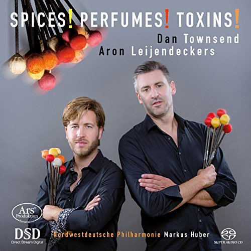 CD cover with two men holding mallets, against a gray background.