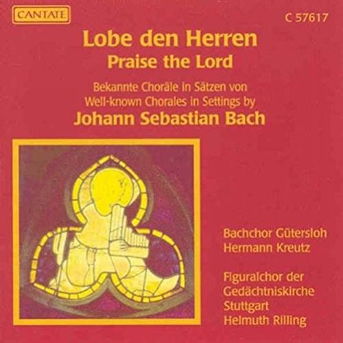 Red CD cover with yellow text and stained-glass style image of kneeling figure.