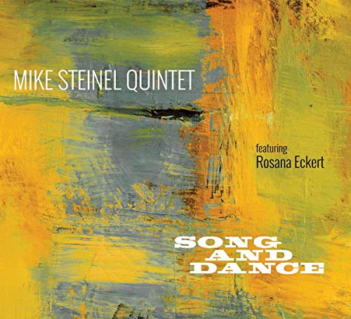 "Album cover with abstract yellow, blue, and orange background and white text."