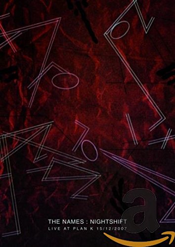 Dark red DVD cover with abstract white lines and text "The Names - Nightshift".