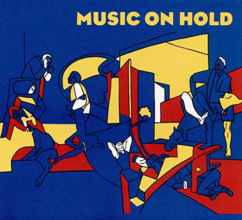 The image shows a CD cover with musicians in blue, red, and yellow.