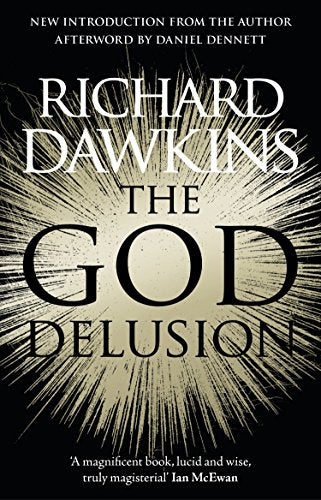 The image shows a book cover with a black background and beige burst.