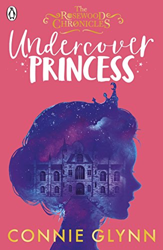 "Book cover with pink background, silhouette of a girl's head with a castle inside."