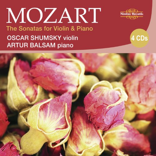 Red CD cover with flower buds and "Mozart" in white text at the top.
