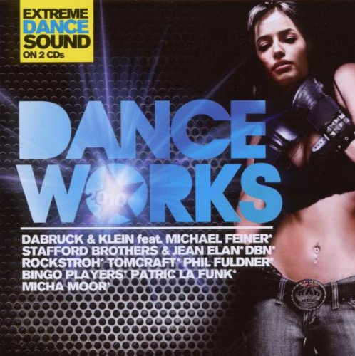 "Dance Works 2010" CD cover featuring a woman in boxing gloves and low-rise jeans.